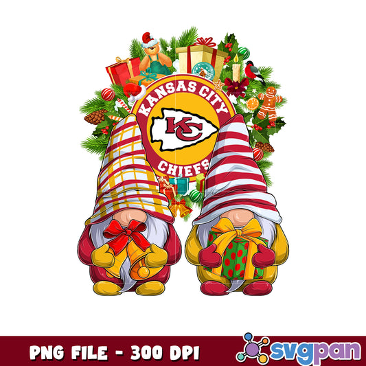 Kansas city chiefs christmas png, list of nfl teams png, chrismas gnome​ png