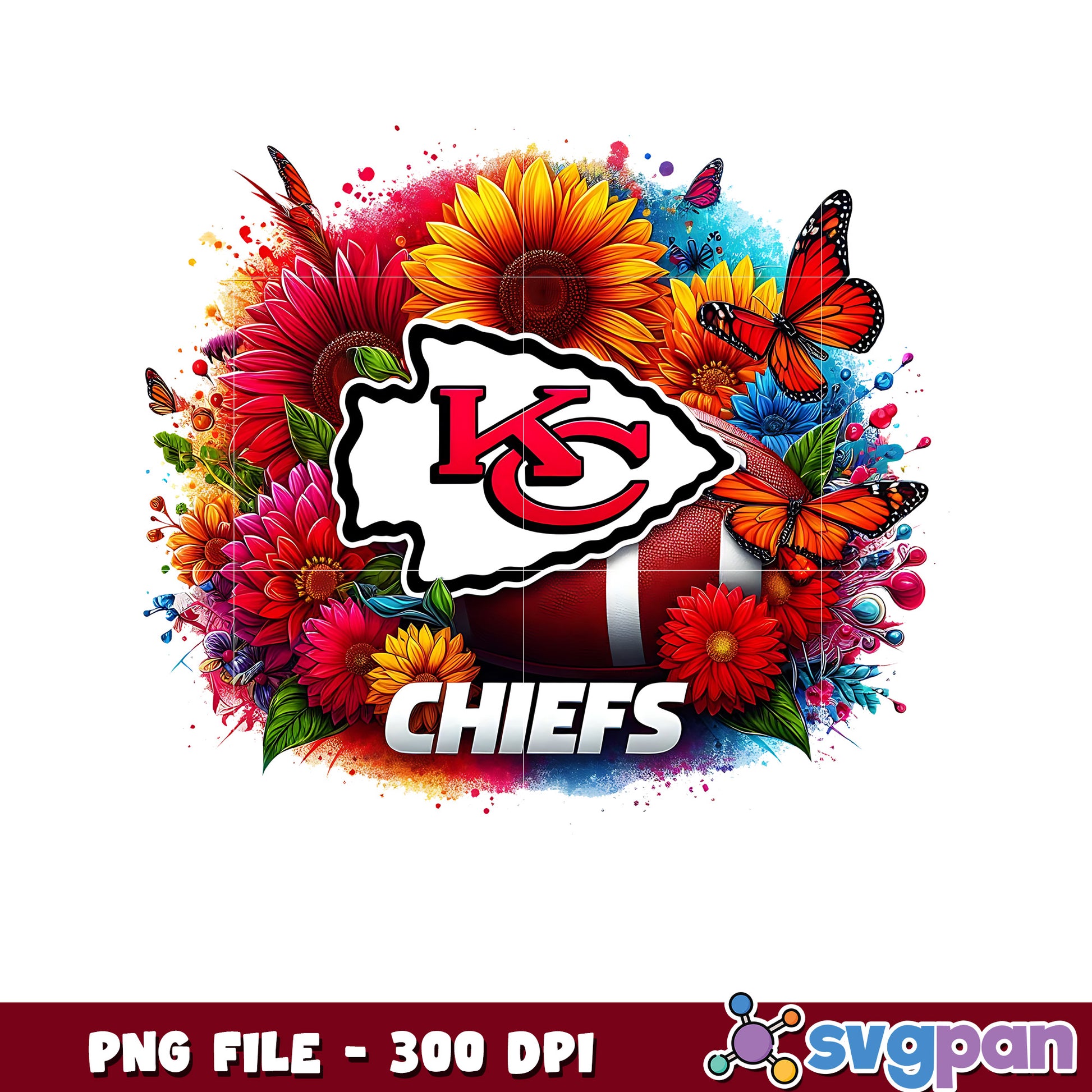 Kansas city chiefs flowers png, nfl games png, american football png