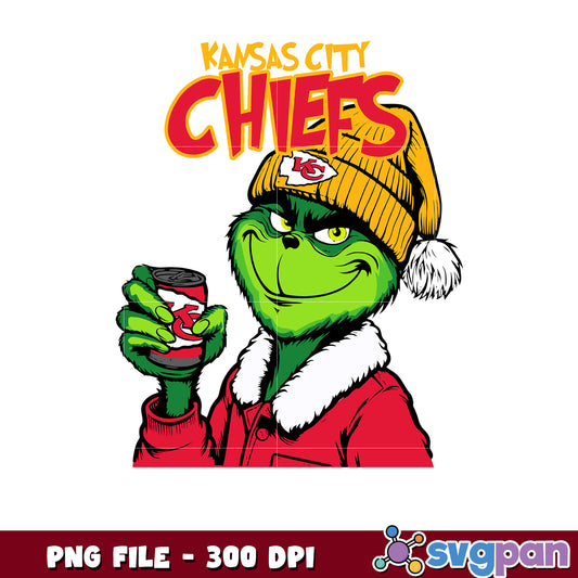 Kansas city chiefs funny grinch logo png, ginch nfl png, super bowl 2025 png