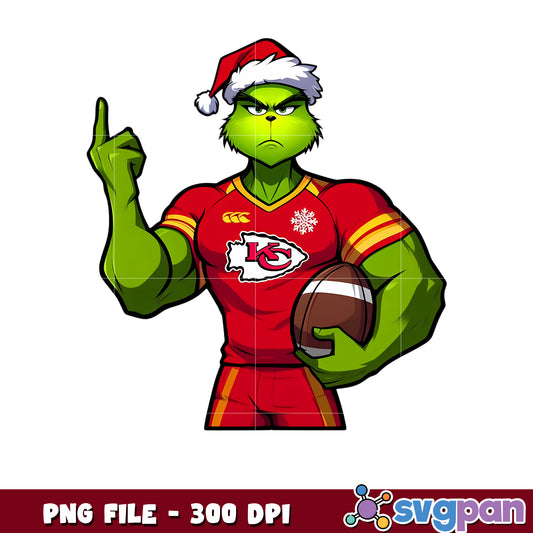 Kansas city chiefs grinch design png, kansas city chiefs team png, super bowl 2025 png