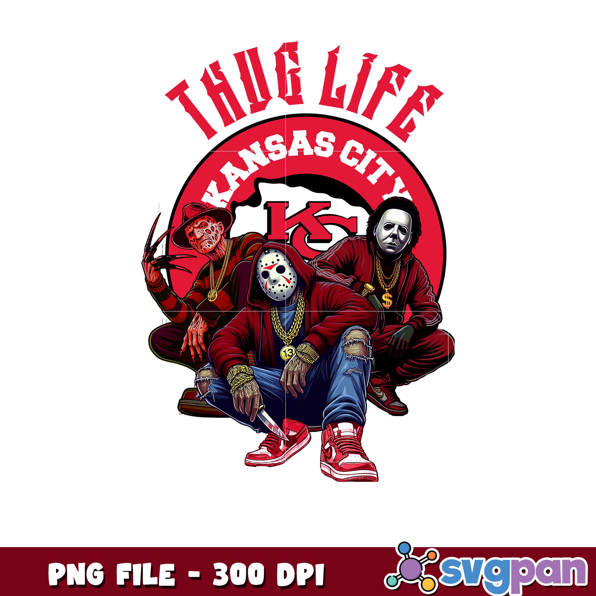 Kansas city chiefs helmet thug life design png, nfl chiefs png, kansas city football png