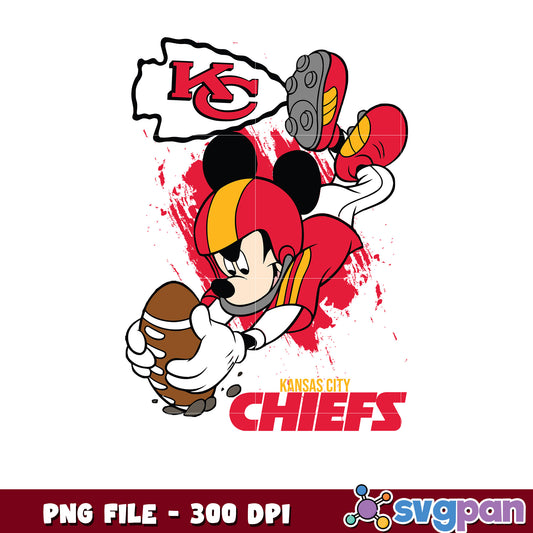Kansas city chiefs mickey mouse helmet design png, nfl chiefs png, kansas city football png