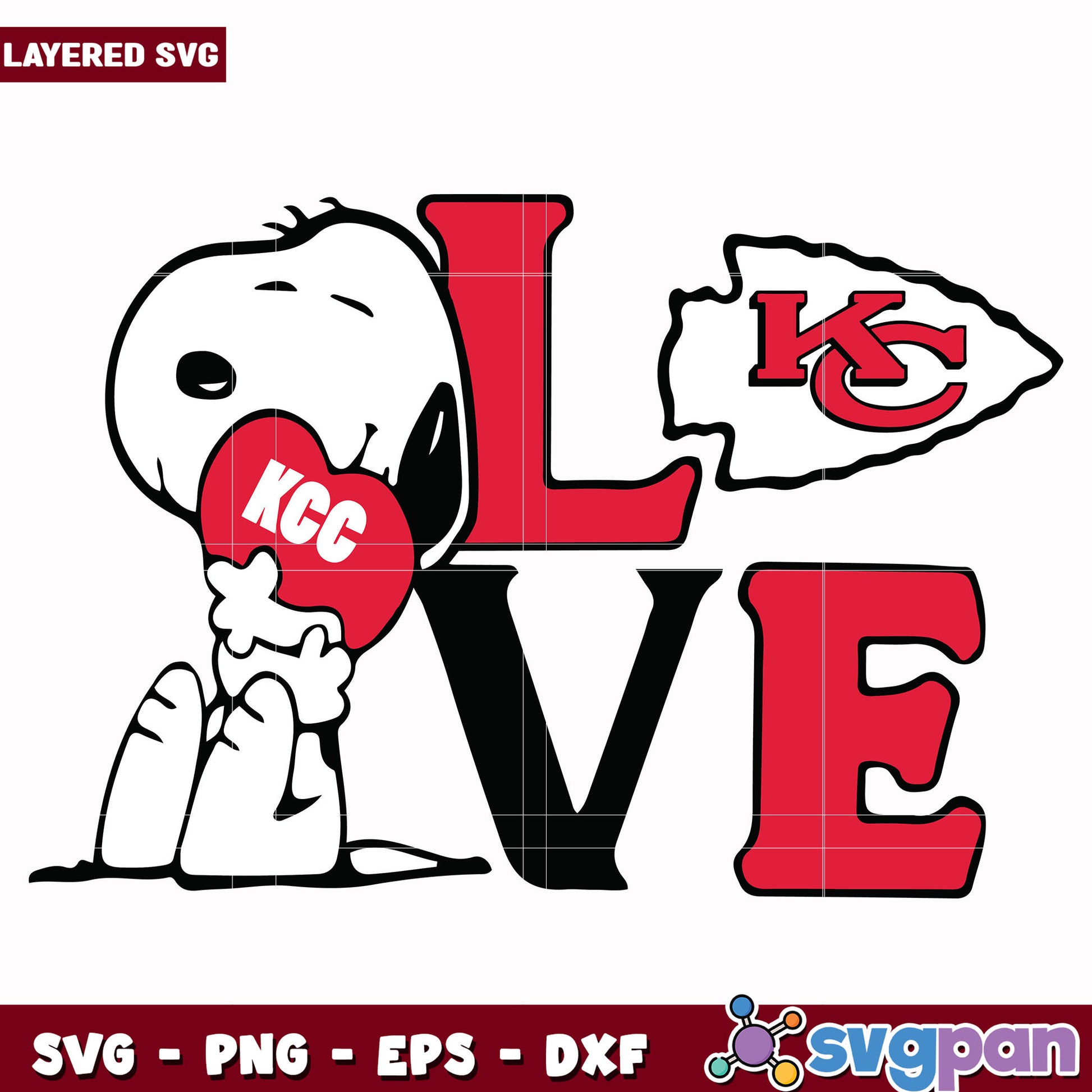 Kansas city chiefs snoopy love svg, nfl jerseys​ svg, nfl mvp svg