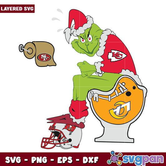 Kansas city chiefs svg, winter grinch svg, grinch designs​ svg