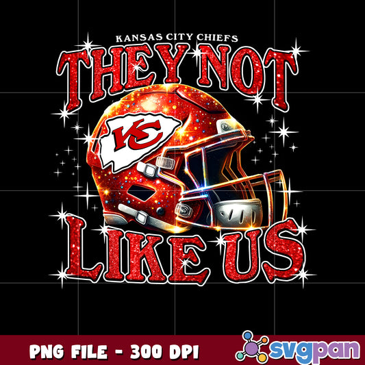 Kansas city chiefs they not like us helmet design png, american rugby png, nfl teams png