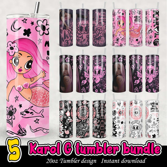 Karol G Tumbler Bundle 20oz PNG Designs