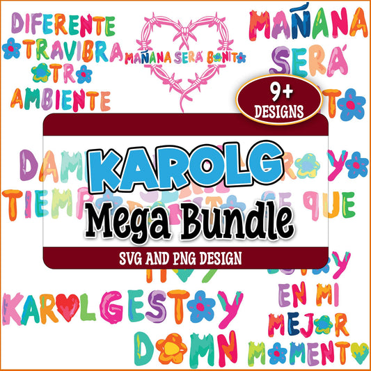 Karol g words svg bundle