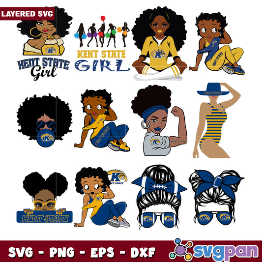 Kent State Girls SVG Bundle