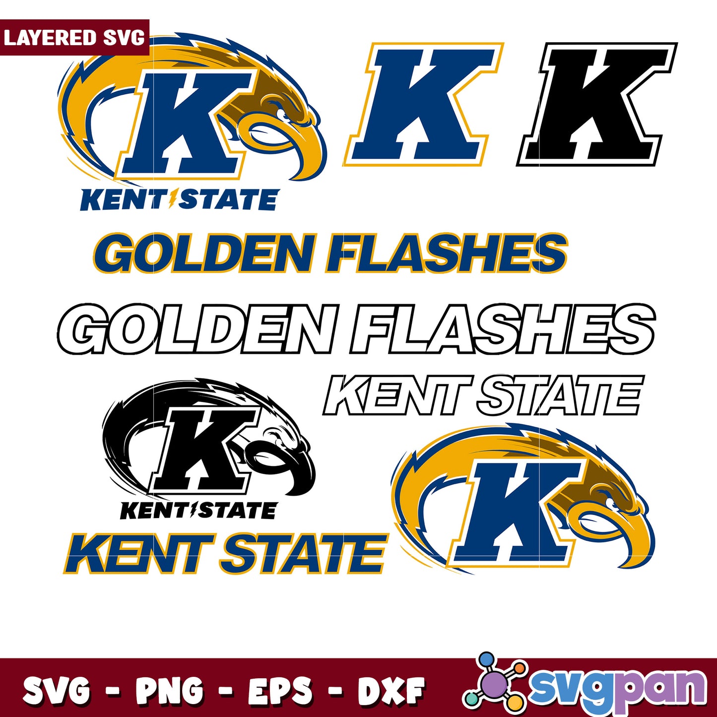 Kent State Golden Flashes SVG Bundle