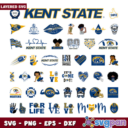 Kent State SVG Bundle for Football and More Designs