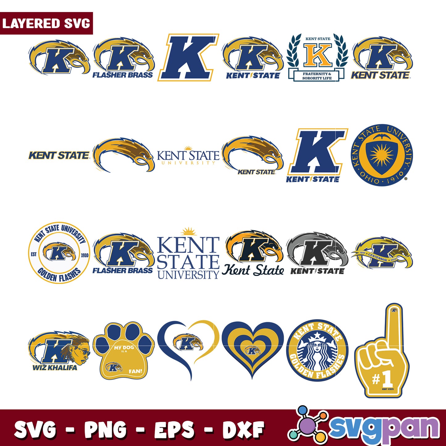 Kent State University Logos SVG Bundle