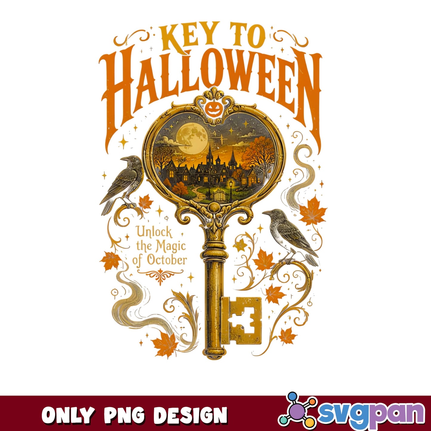 Key To Halloween PNG, Unlock The Magic Of October PNG, Spooky PNG