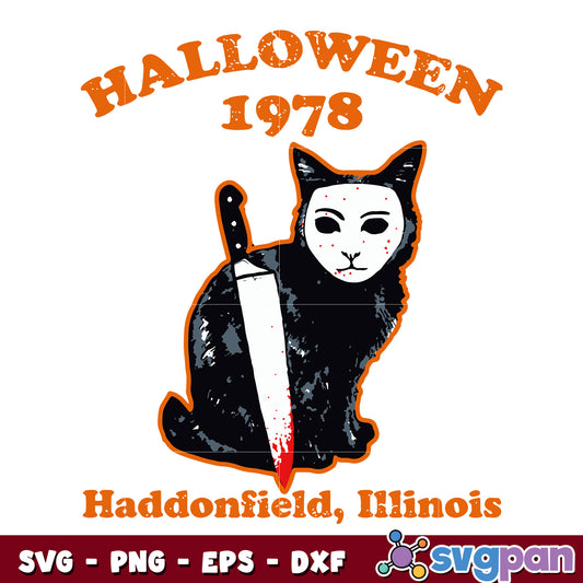 Killer Cat Halloween 1978 svg