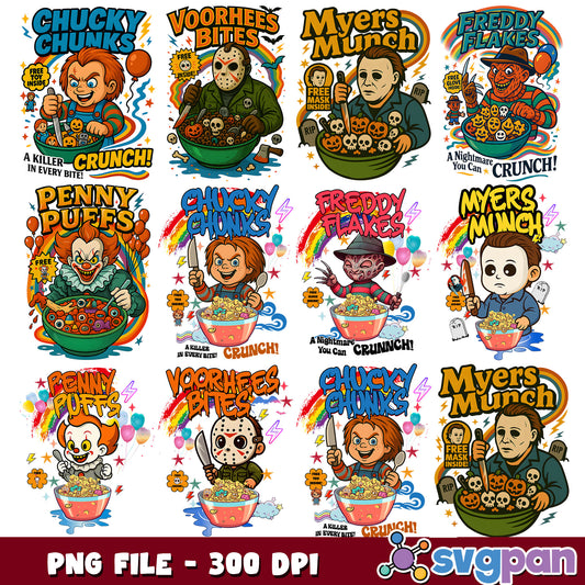 Killers breakfast design png bundle