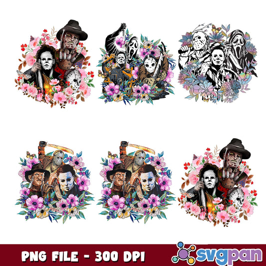 Killers floral design png bundle