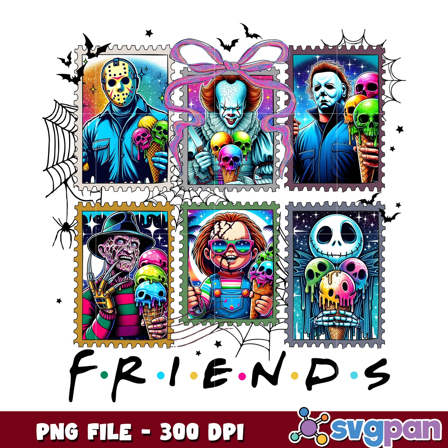 Killers friends png, halloween candy png, trick or treat png