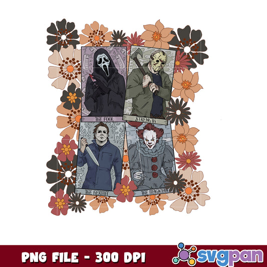 Killers halloween flowers png, halloween png, halloween holiday png