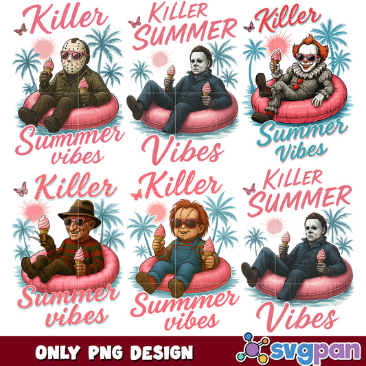 Killers summer vibes png bundle