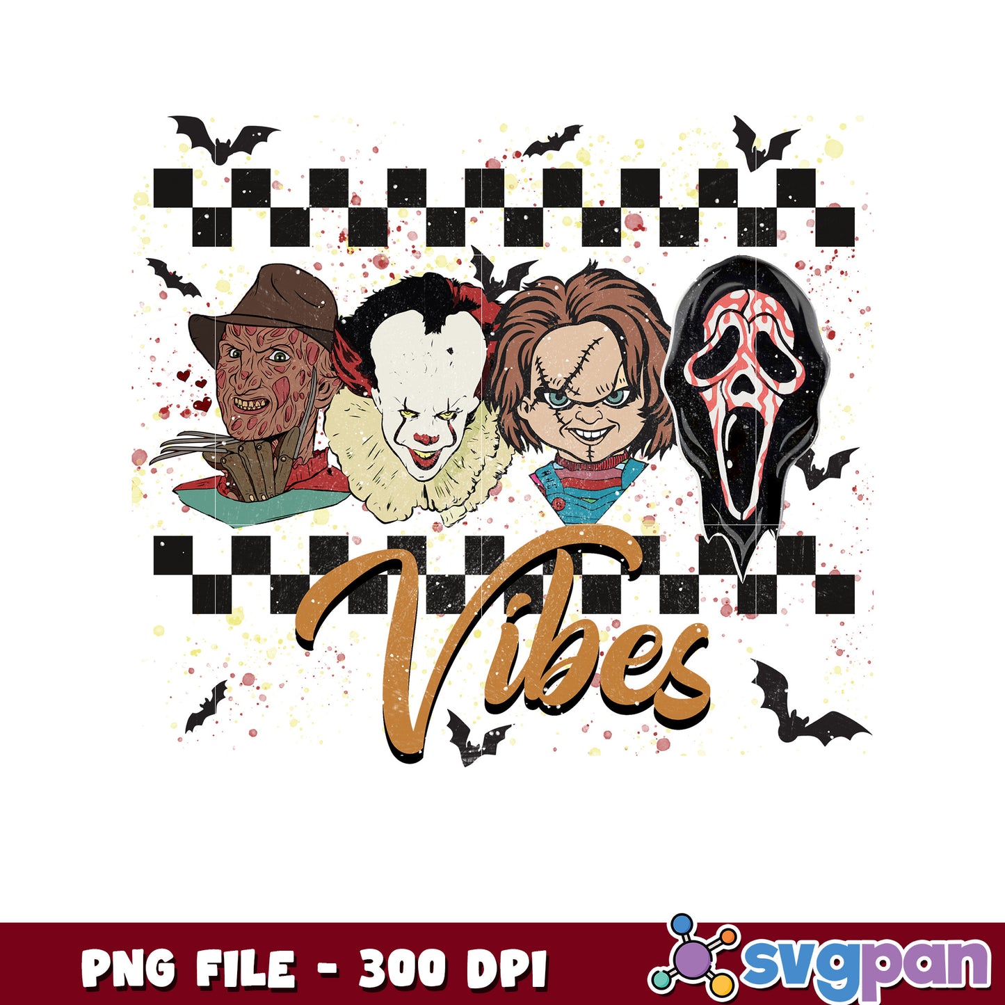 Killers vibes design png, halloween png, halloween holiday png