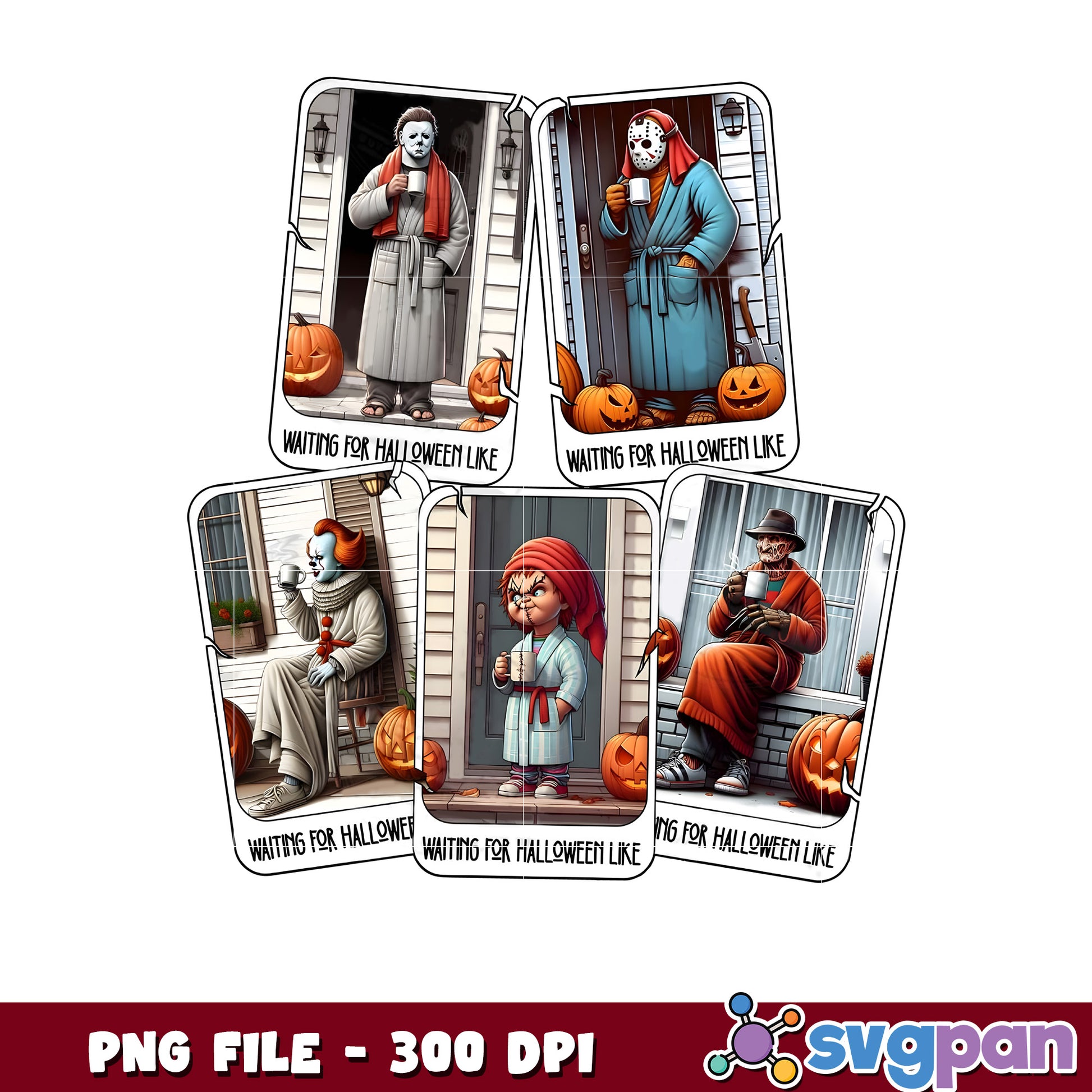 Killers waiting for the halloween png, spooky season png, halloween monster​ png