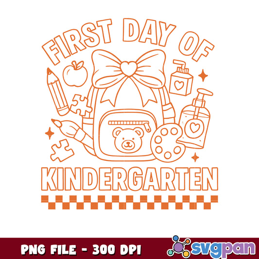 Kindergarten First Day PNG 300 DPI