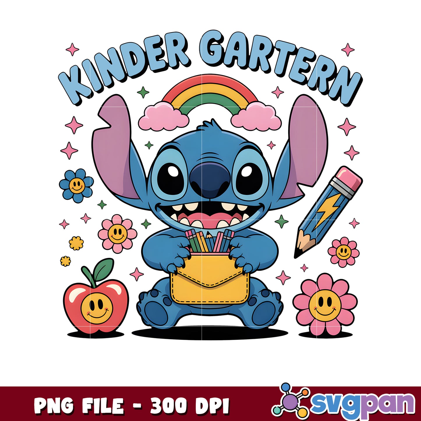 Kindergarten art stitch png