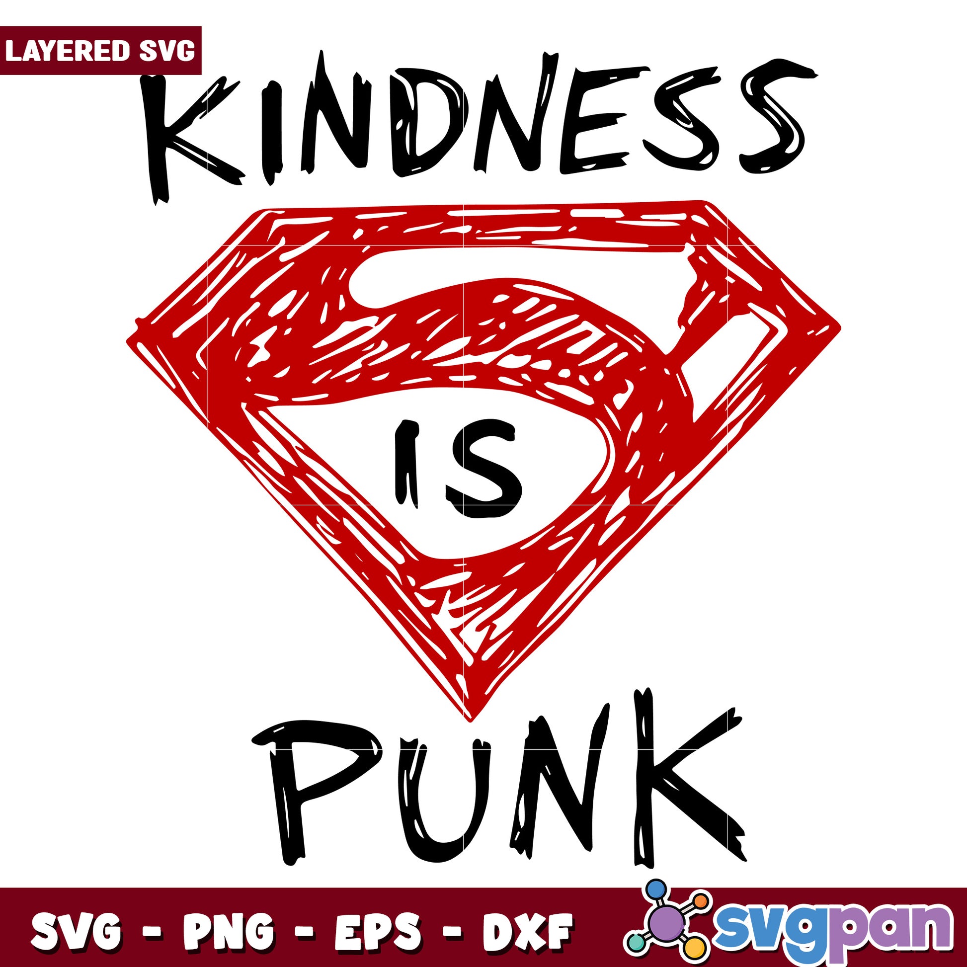 Kindness is punk svg