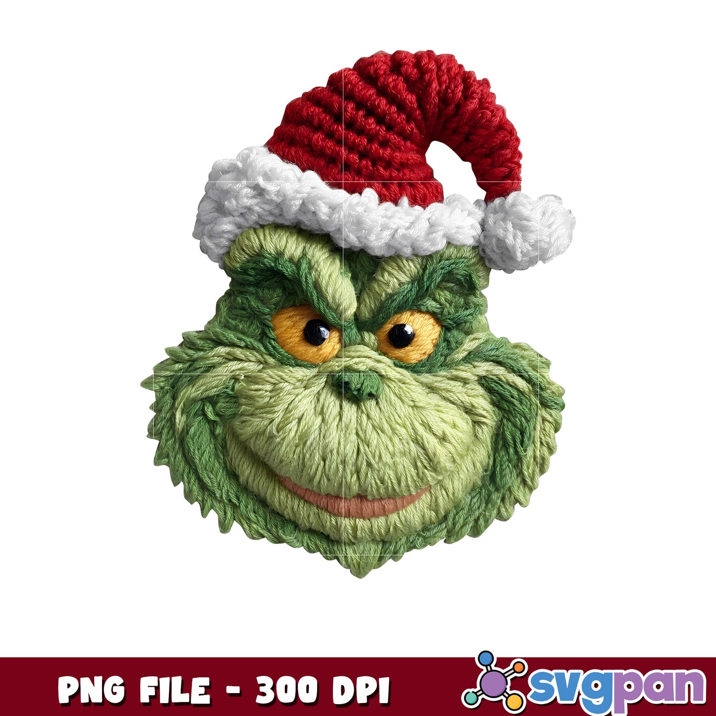 Knitted grinch head png, disney cartoon png, christmas songs png