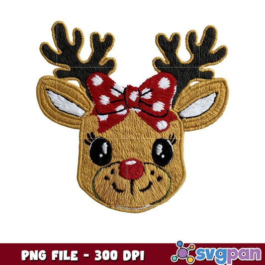 Knitted reindeer png, spirit christmas​ png, christmas cards​ png