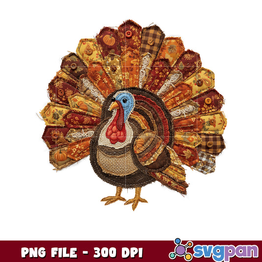 Knitted turkey png, thanksgiving png, turkey png