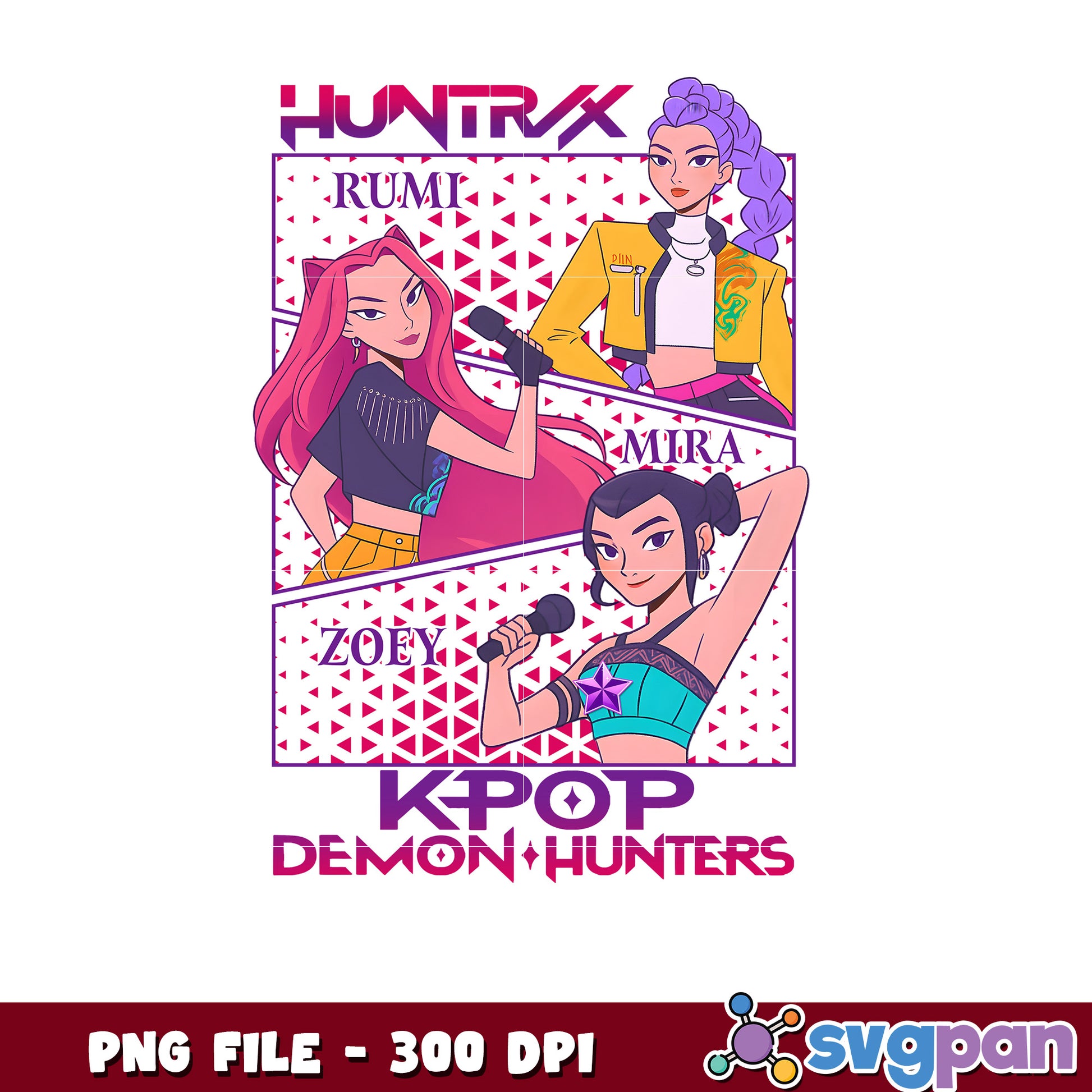 Kpop demon hunter huntrix png, kpop demon hunters png, korean cartoon png