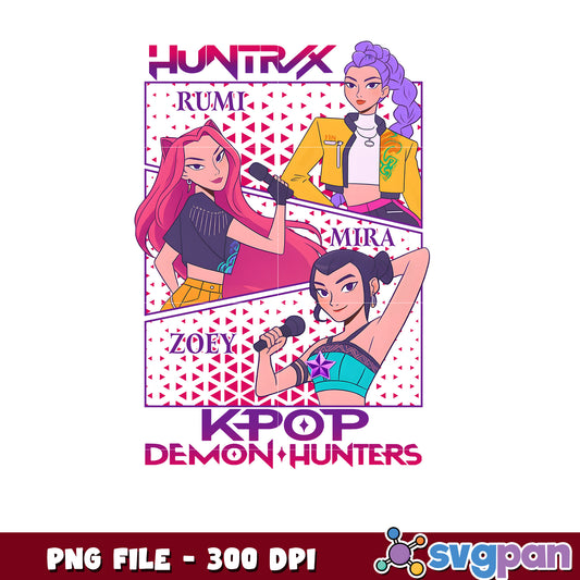 Kpop demon hunter huntrix png, kpop demon hunters png, korean cartoon png