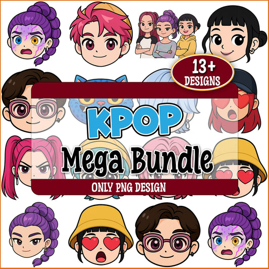 Kpop demon hunters avatar png bundle