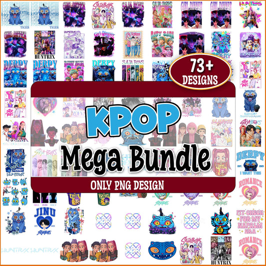 Kpop demon hunters poster png bundle
