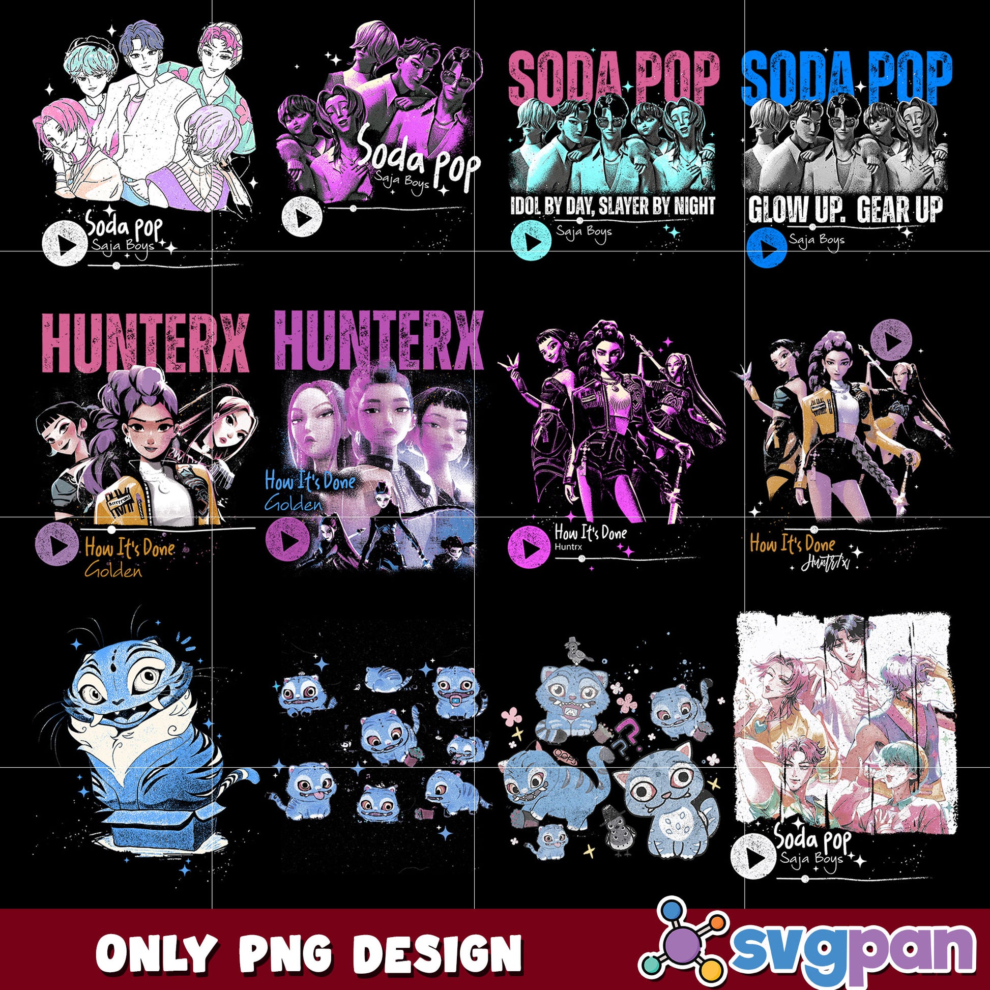 Kpop hunter arts png bundle