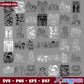 Kpop hunters sketches svg bundle