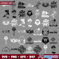Kpop hunters sketches svg bundle, kpop demon hunters svg, huntrix movie svg