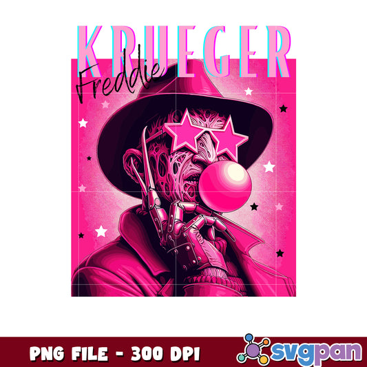 Krueger pink png, trick or treat png, halloween songs png