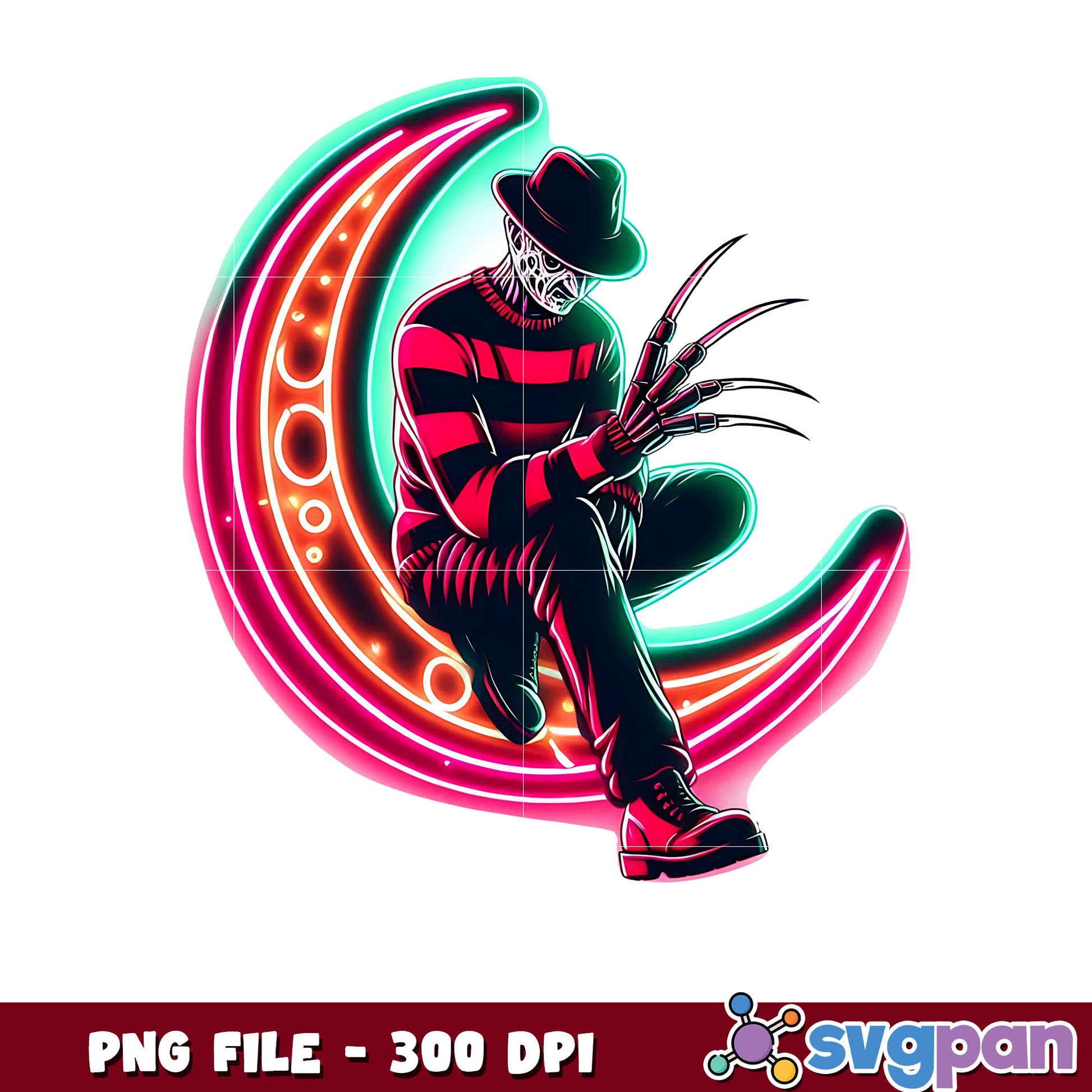 Kruger neon design png, halloween design png, halloween pumpkin​ ​​png