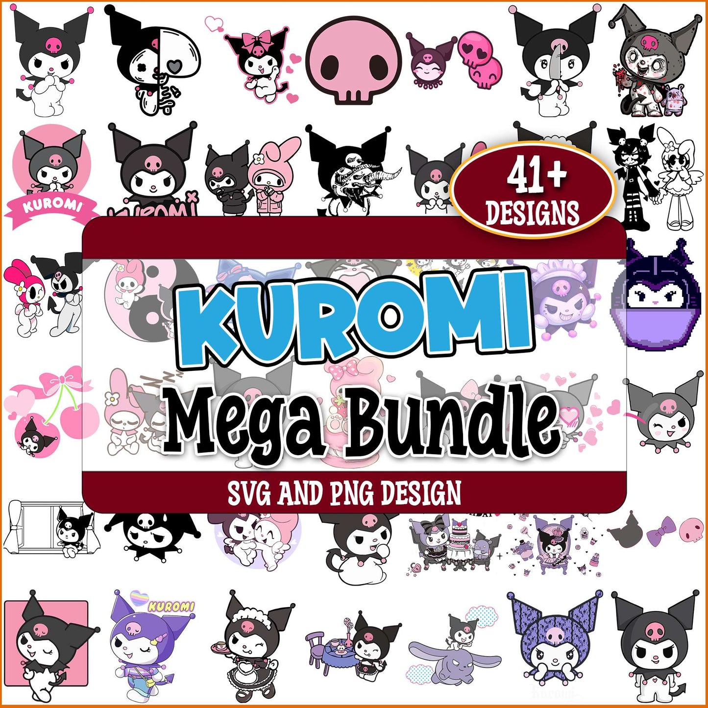 Kuromi hello kitty svg bundle