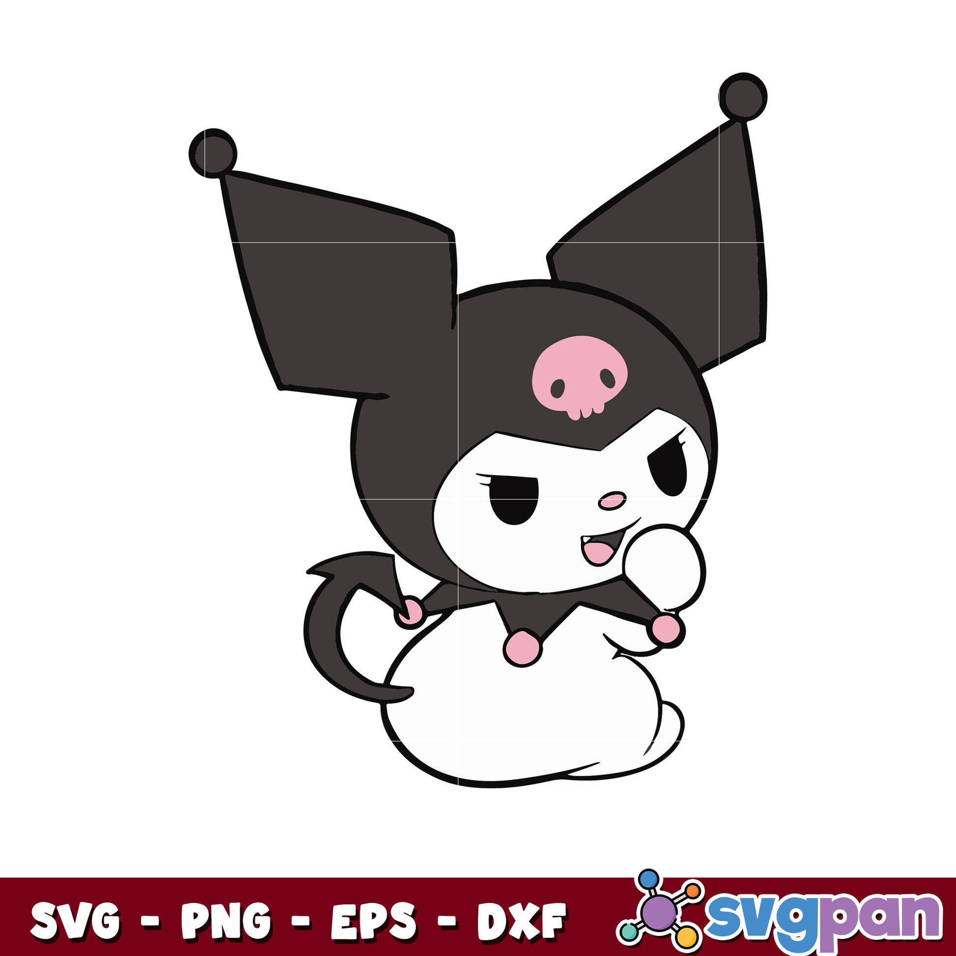 Kuromi kawaii svg, kuromi svg, hello kitty svg, sanrio hello kitty svg