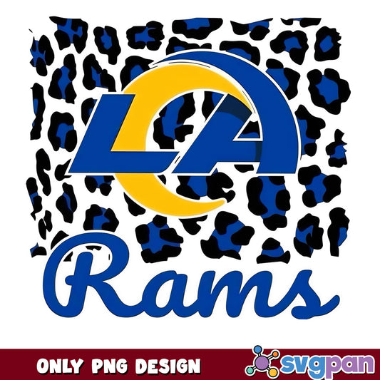 LA Rams Leopard Print PNG, Los Angeles Rams PNG, NFL PNG