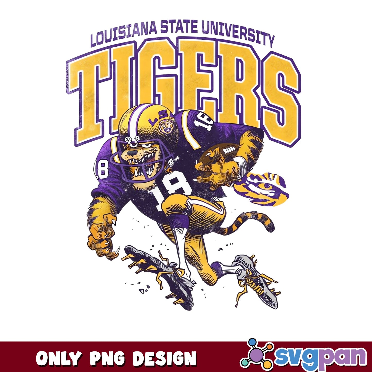 LSU Tigers Football PNG, Louisiana State University PNG, College Football PNG