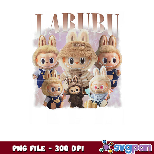 Labubu Bunny Family PNG Sublimation 300 DPI