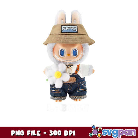 Labubu Bunny PNG 300 DPI Hat Denim Outfit