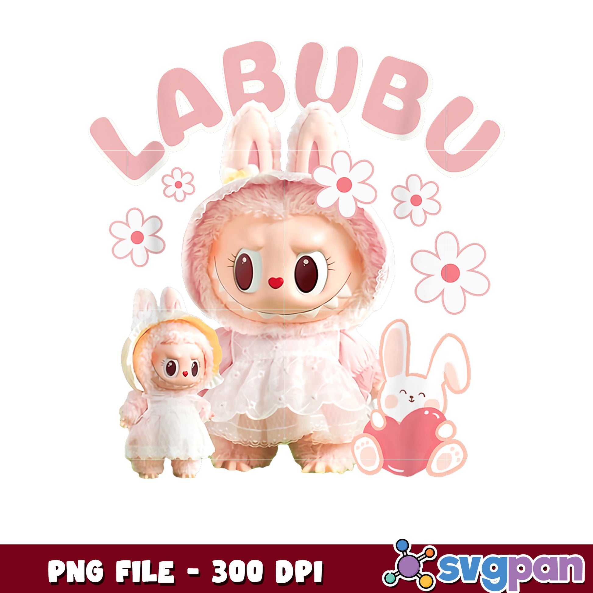 Labubu Bunny PNG Sublimation 300 DPI