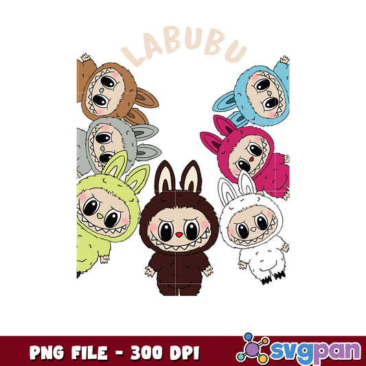 Labubu Cute Monster PNG Design 300 DPI