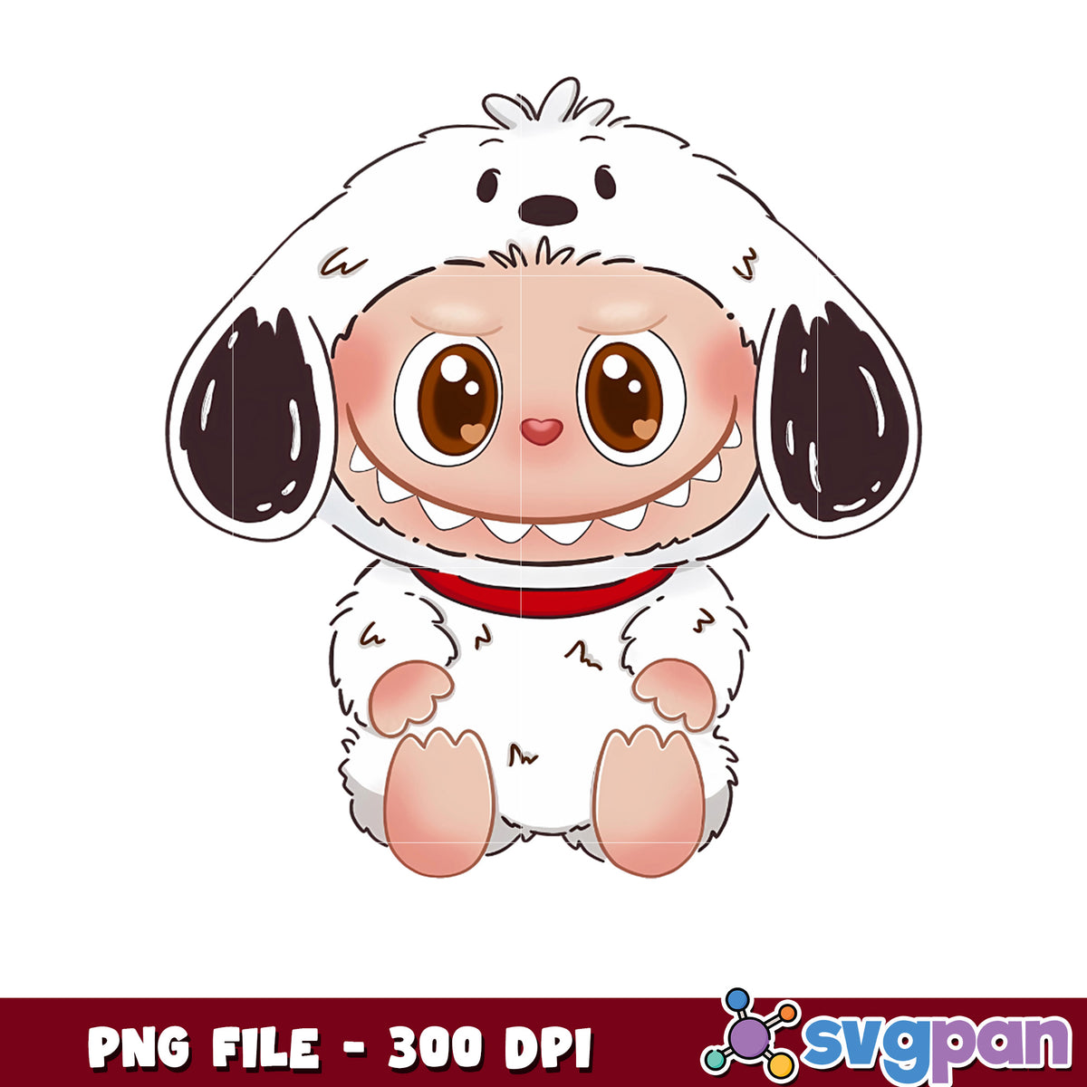 Labubu Dog Costume png, popmart labubu png, kid toys png
