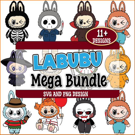 Labubu Horror halloween svg bundle