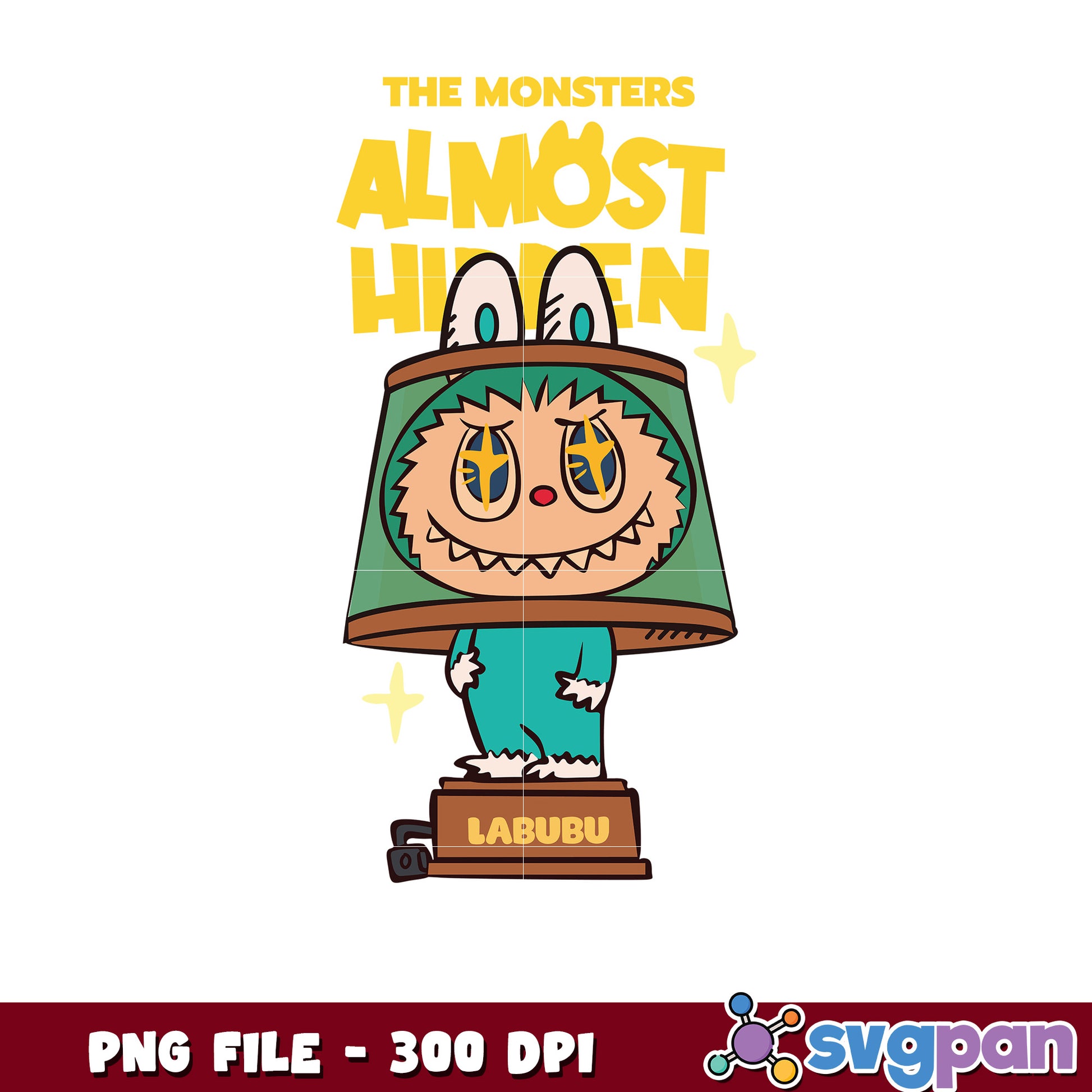 Labubu Monster Lamp PNG 300 DPI